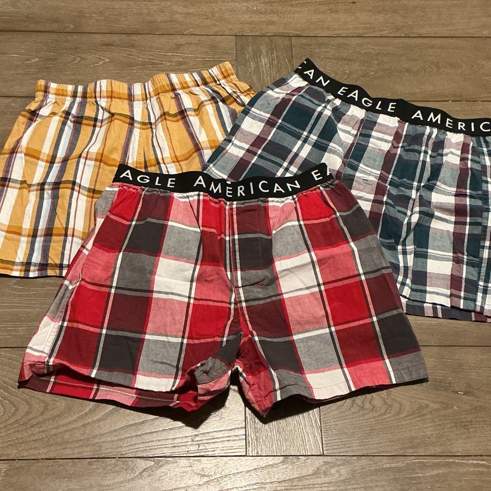 American Eagle Plaid Boxers Set sz S